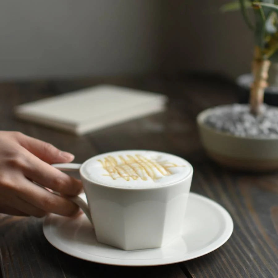 Kinto OCT Teetasse & Untertasse Schwarz, 300ml