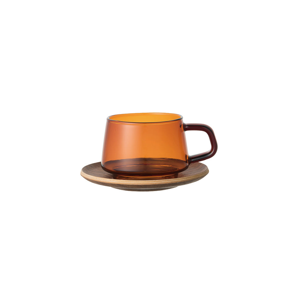 Kinto SEPIA Tasse und Untertasse Bernstein, 270ml