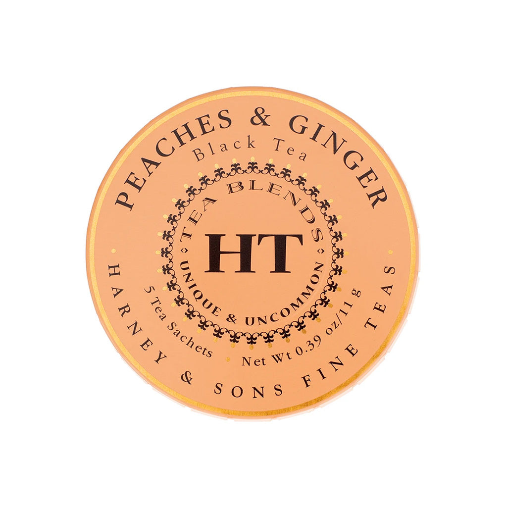 Pfirsiche und Ingwer, Tagalong-Dose mit 5 Beuteln