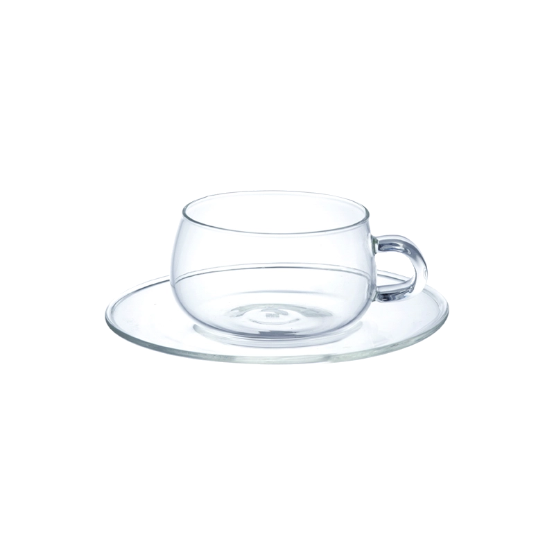 Kinto UNITEA Tasse und Untertasse Glas, 230 ml